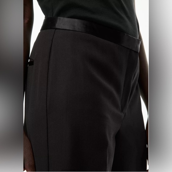 NWT Aritzia Babaton Elaborate Pant Black Size 4 wool mid-rise cigarette pants - Picture 9 of 16